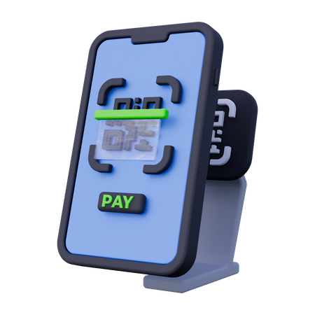 Barcode Scan Payment  3D Icon