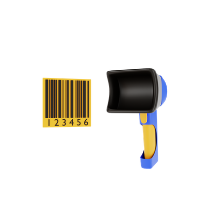 Barcode Scanner  3D Illustration