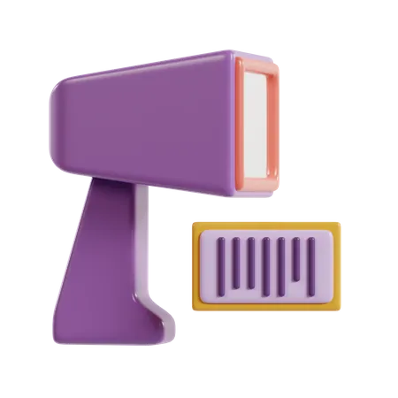 Barcode Scanner Delivery Business Icon 3 D Illustration 3D Icon