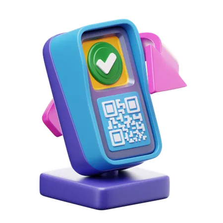 Zahlung per Barcode-Scanner  3D Icon