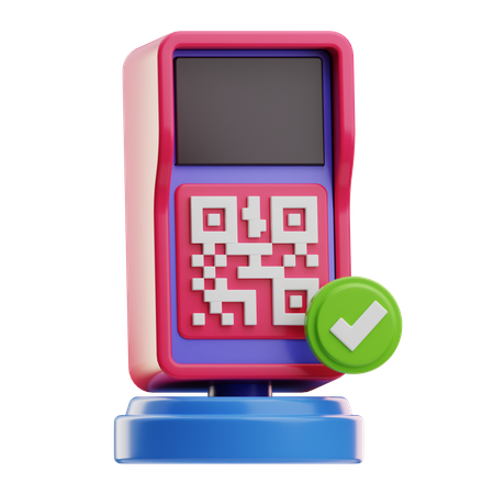 Zahlung per Barcode-Scanner  3D Icon