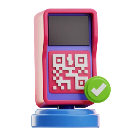 Zahlung per Barcode-Scanner  3D Icon