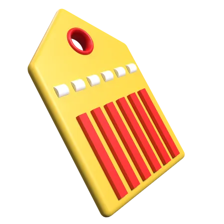 Barcode Tag  3D Illustration