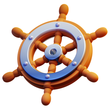 Volante de barcos  3D Icon