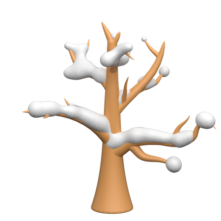 Bare Winter Tree  3D Icon