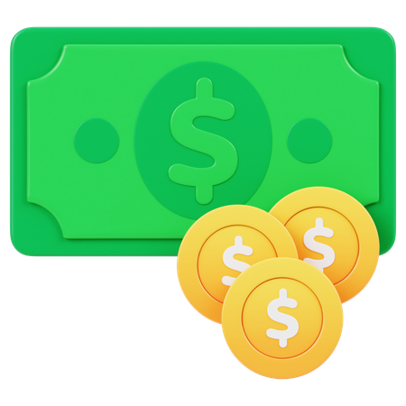 Bargeld  3D Icon