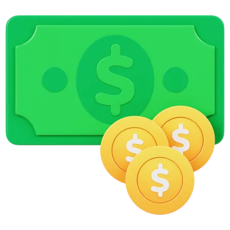 Bargeld  3D Icon