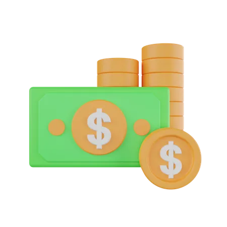 Bargeld  3D Icon