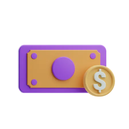 Bargeld  3D Icon