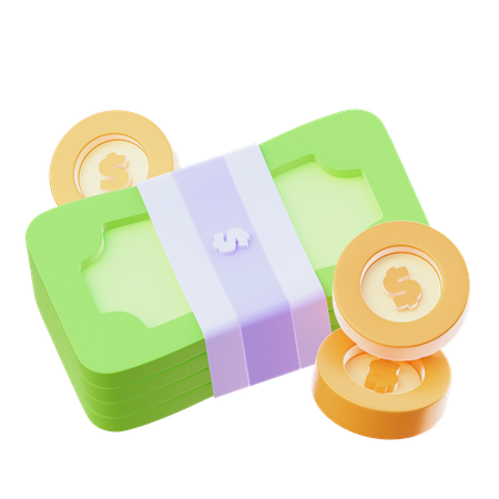 Bargeldpaket  3D Icon