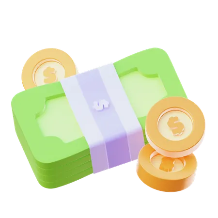 Bargeldpaket  3D Icon