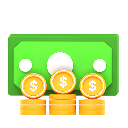 Bargeld  3D Icon