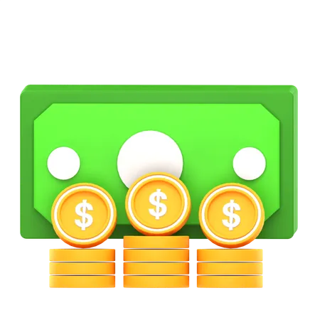 Bargeld  3D Icon