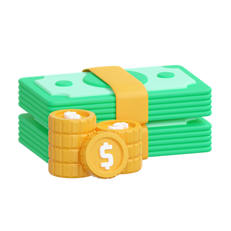 Bargeld  3D Icon