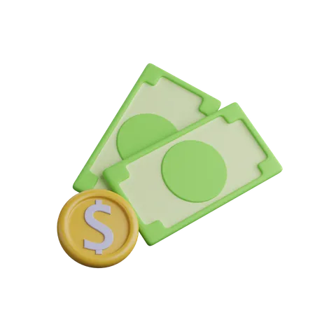 Bargeld  3D Icon