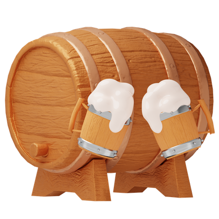 Baril de bière  3D Icon