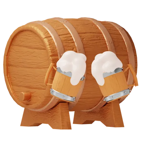 Baril de bière  3D Icon