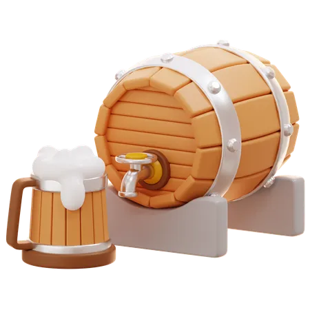 Baril de bière  3D Icon