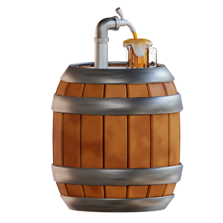 Baril de bière  3D Icon