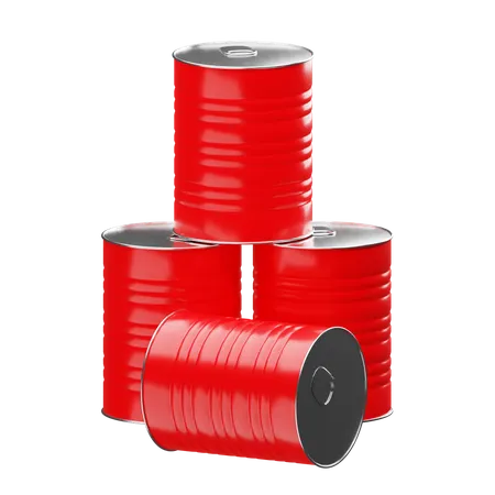 Quelques Canettes Rouges Sucrees 3D Illustration