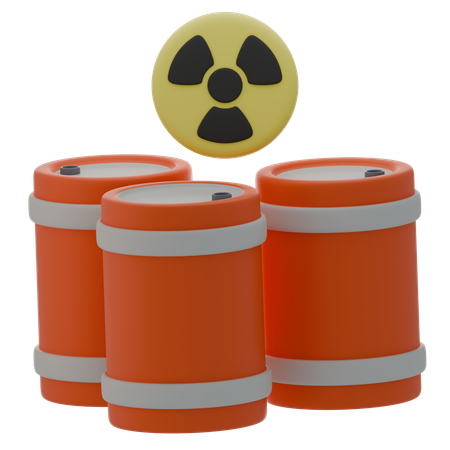 Baril radioactif  3D Icon