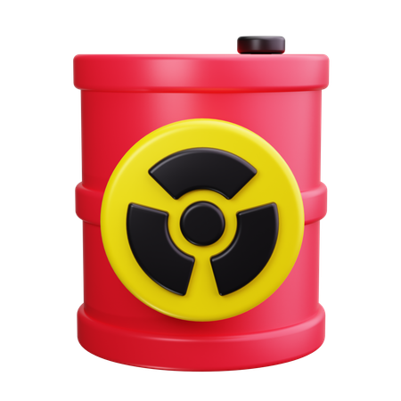 Baril radioactif  3D Icon