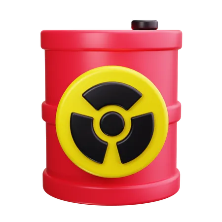 Baril radioactif  3D Icon