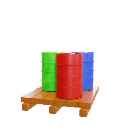 Barils de pétrole  3D Illustration