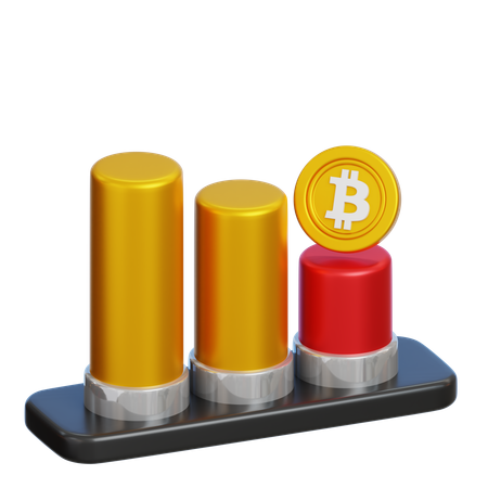 Bärischer Chart Bitcoin  3D Icon