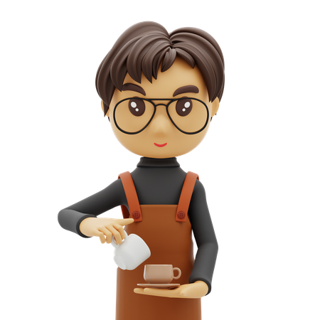 Barista  3D Icon