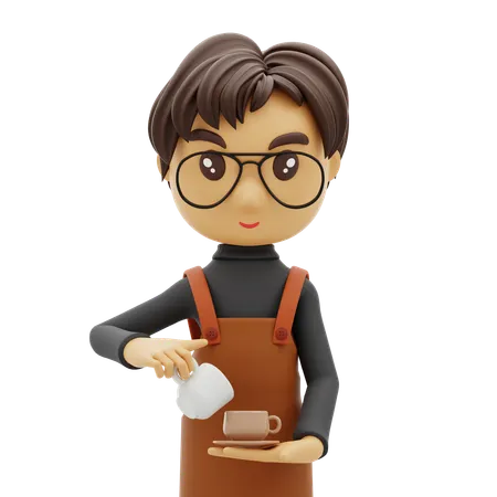 Barista  3D Icon