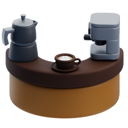 Barista Table  3D Icon