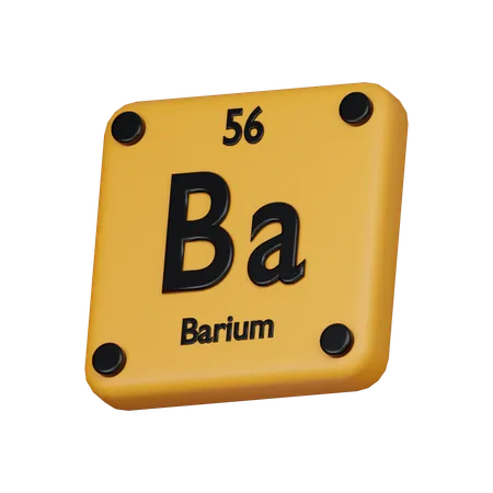 Barium Element 3 D Icon 3D Icon