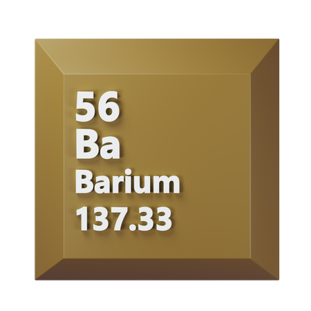バリウム  3D Icon