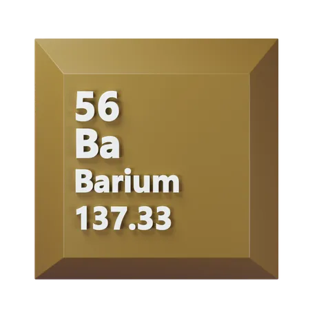 バリウム  3D Icon