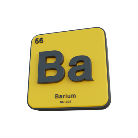 Barium  3D Illustration