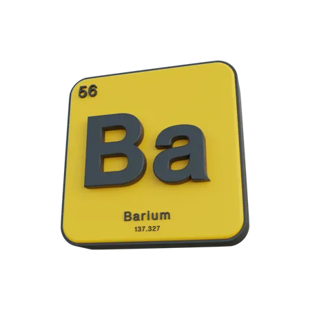 Barium  3D Illustration