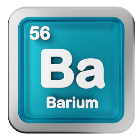 Barium-Periodensystem  3D Icon