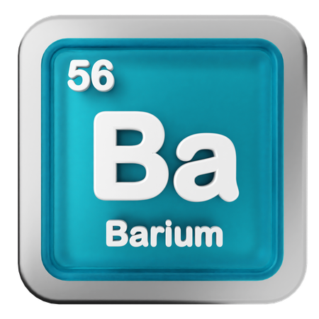 Barium Periodic Table  3D Icon