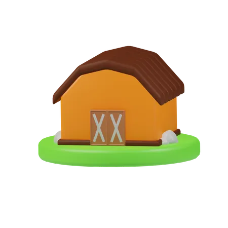 Barn  3D Icon