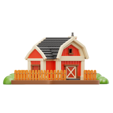 Barn  3D Icon