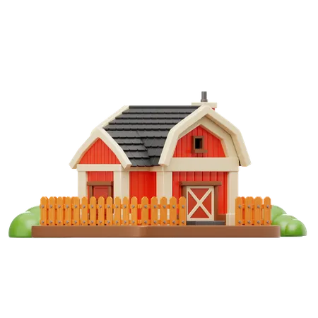 Barn  3D Icon