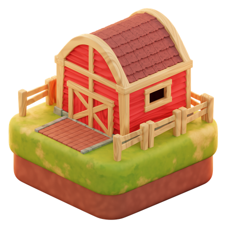 Barn  3D Icon