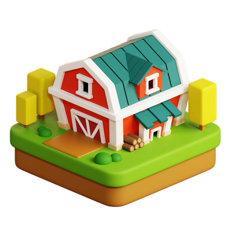 Barn  3D Icon