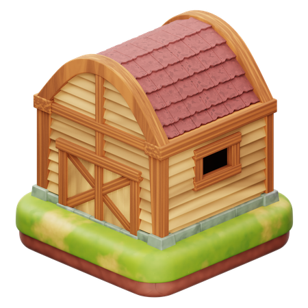 Barn  3D Icon