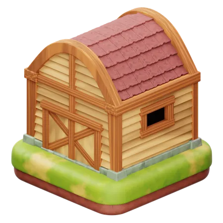 Barn  3D Icon