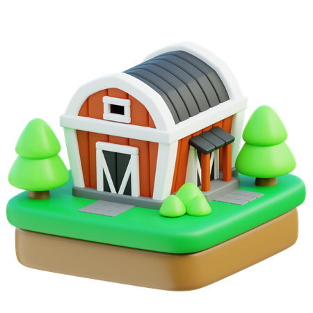 Barn  3D Icon