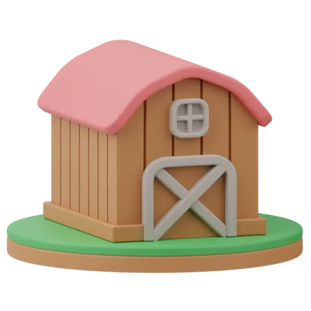 Barn  3D Icon