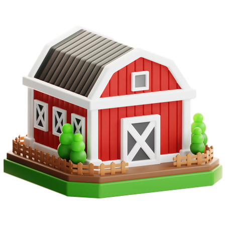 Barn  3D Icon