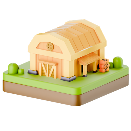 Barn  3D Icon